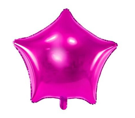 Hot Pink Stjerne Folieballon 48 Cm