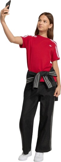 Adidas Originals 3 Stripe Tee Red 176