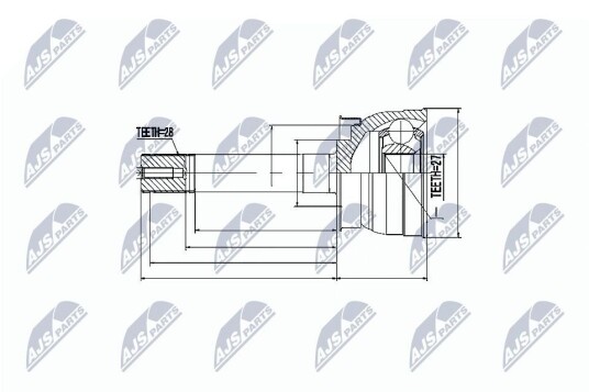 Nty Drivknute drivaksel NTY NPZ NS 040