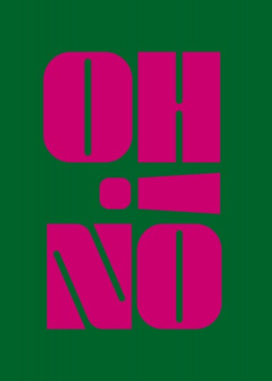 Plakat Oh No Typografi