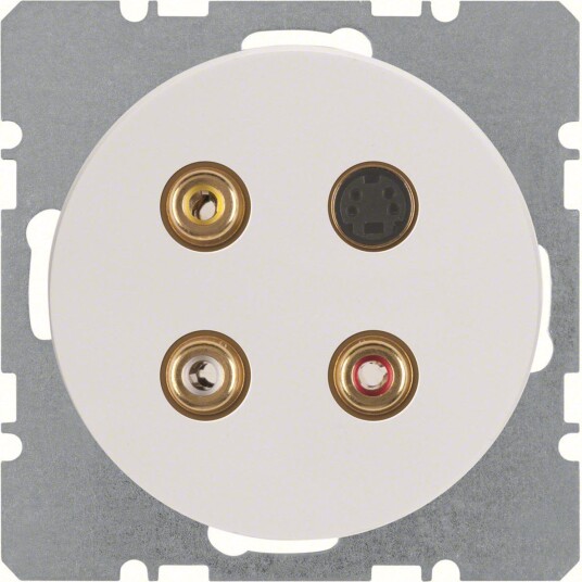 Hager 3315322089 Multimedieuttak R.1/r.3 Polarhvit