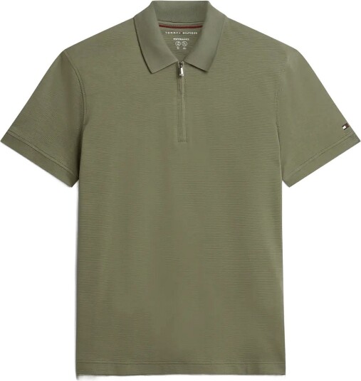 Tommy Hilfiger Ny Performance Zip Polo Khaki green S