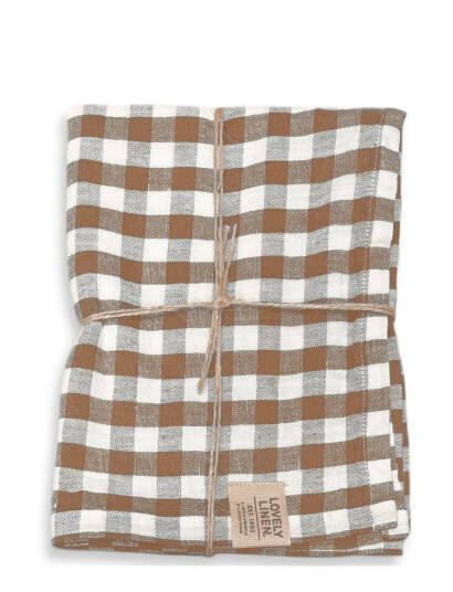 Lovely Linen Misty Table Runner - Brown - 47X150