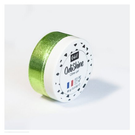 OdiShine Glitter Gel 65 g smaragdgrønn