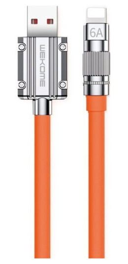 Wekome Wdc-186 Wingle Series - Usb-A Til Lynrask Ladetilkoblingskabel 1 M (Oransje)