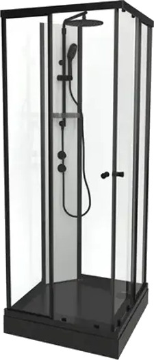 VikingBad Dusjkabinett SOFIA rett pluss 90x90 90x90x210cm hvit s