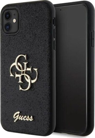 GUESS GUHCN61HG4SGK case for iPhone 11 / Xr - black Glitter Script Big 4G