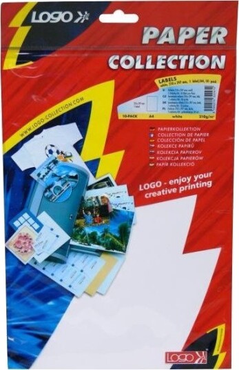 Logoetiketter A4 Matte Hvite 25 Stk