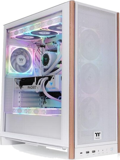 Thermaltake S370 WS Midi Tower Kabinett med Herdet Glass Hvit Thermaltake S370 WS Midi Tower Kabinett med Herdet Glass Hvit