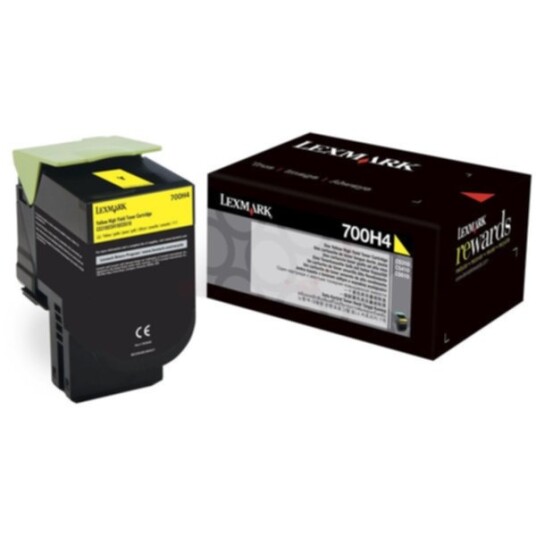 Lexmark 700H4 - Høy Ytelse - Gul - Original - Tonerpatron Lccp - For Lexmark Cs310dn, Cs310n, Cs410dn, Cs410dtn, Cs410n