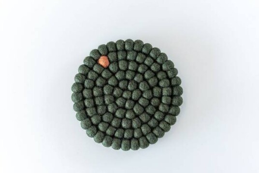 Und Wooldot Coaster Mose/Terracotta