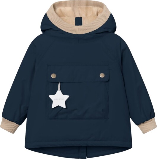Mini A Ture Vinterjakke MatBaby Wen Fleece Anorak Det ytre r Mini A Ture 74 Vinterjakke Blå