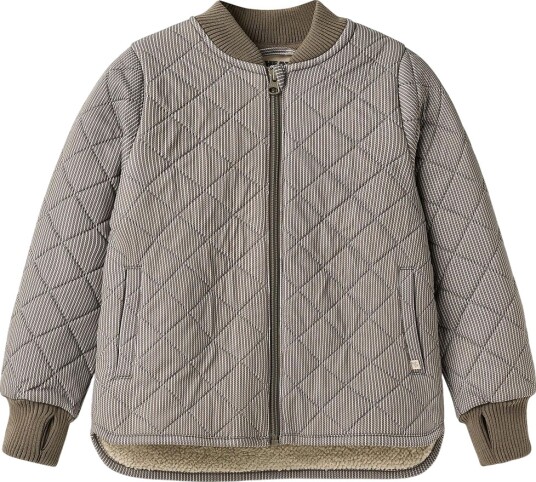 Wheat Termojakke Benni Brown Stripe Wheat 5 år (110) Termoklær Beige Brun