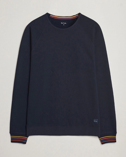 Paul Smith Artist Rib Crew Neck Sweatshirt Navy