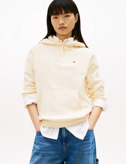 Tommy Jeans Tjw Reg S Flag Hoodie   Yellow   M