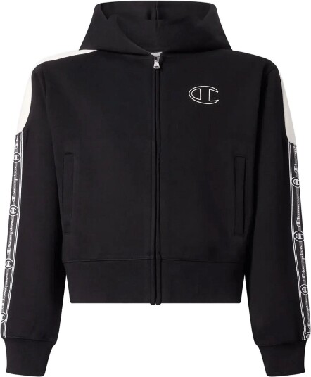Champion Full Zip Hoodie Sweatshirt Black 126 131