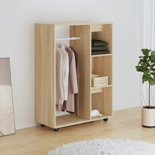 vidaXL Garderobe sonoma eik 80x40x110 cm sponplate