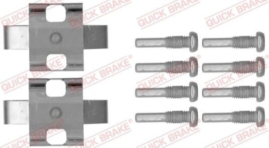 Tilbehørsett, skivebremse belegg QUICK BRAKE 109-1802 Tilbehørsett, skivebremse belegg QUICK BRAKE 109-1802