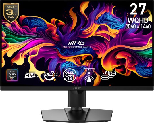 MSI MPG 271QRDE 27" OLED Gaming Monitor WQHD 500Hz HDR True Black MSI MPG 271QRDE 27" OLED Gaming Monitor WQHD 500Hz HDR True Black