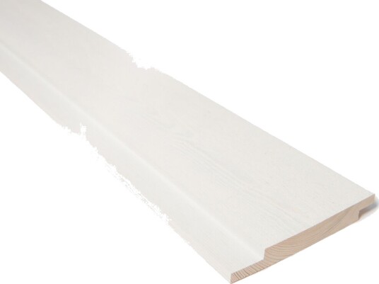 Bergene Holm Kledning profilert grunnet gran 19x148 mm dobbelfals rett klasse 1 hvit Bergene Holm Kledning profilert grunnet gran 19x148 mm dobbelfals rett klasse 1 hvit