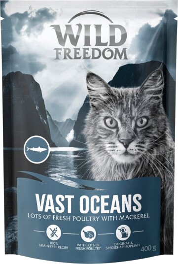 Wild Freedom Tørrfôr Adult Vast Oceans Med Makrell Kornfri Oppskrift Nyhet 400 G