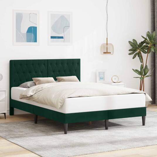 Sengestamme med hodegjerde Svart 180 x 200 cm Fløyel Sengestamme med hodegjerde Svart 180 x 200 cm Fløyel
