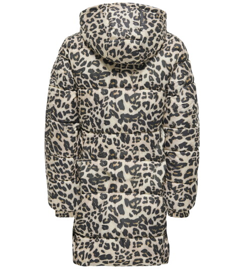 kids ONLY Silver Mink Leo Kogdalia Puffer Aop Jakke Cs Otw 158
