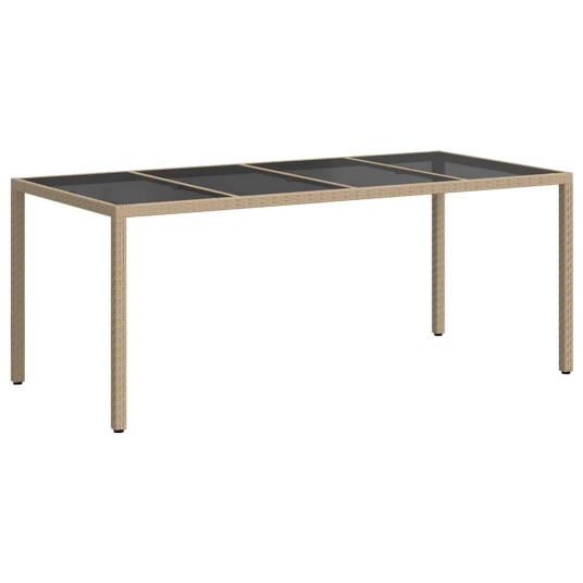 Hage Spisebord Beige 190x90x75 cm Polyrotting