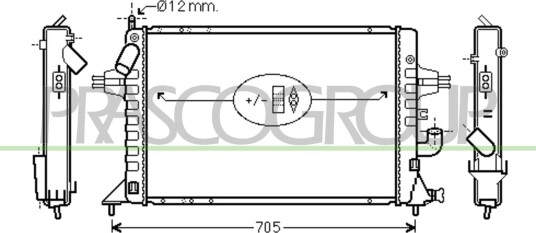 PRASCO OP017R009 Radiator motorkjøling
