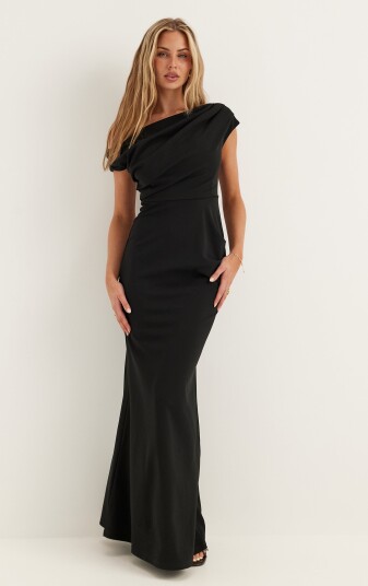 Bubbleroom Occasion Asymmetric Draped Maxi Dress