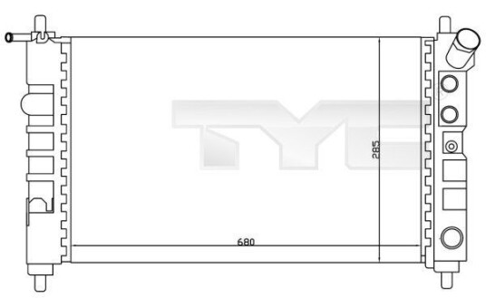 Radiator TYC 725 0005 Radiator TYC 725 0005