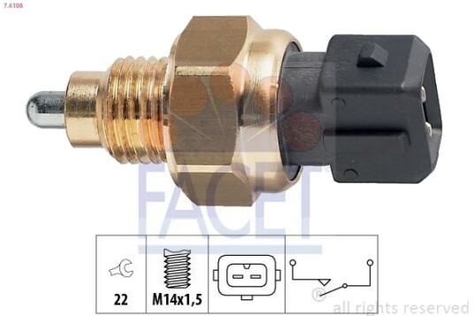 FACET 7.6108 Bryter, ryggelys