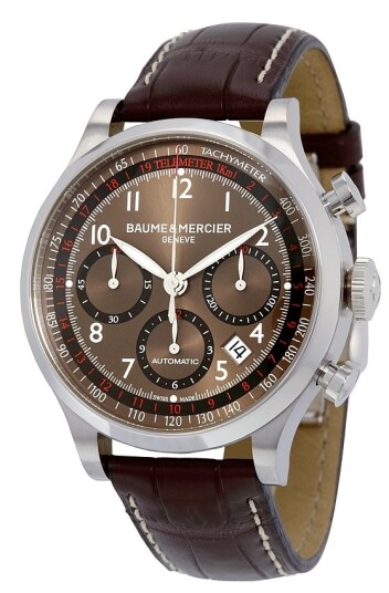 Baume & Mercier Herreklokke MOA10083 CAPELAND Brun/Lær Ø42 mm
