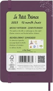 Classic Hard 12M Week Note Pocket Petit Prince Dark Purple 2023