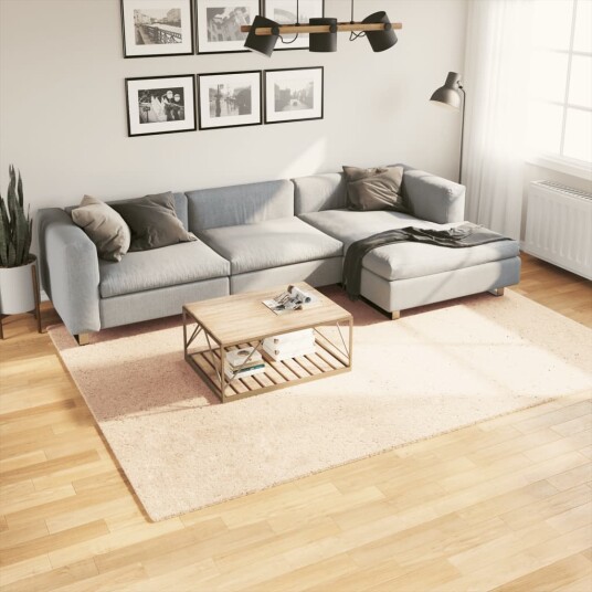 Teppe HUARTE kort luv mykt og vaskbart beige 200x280 cm