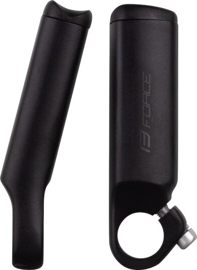 FORCE bar ends B4.4 11 cm lang aluminium matt sort