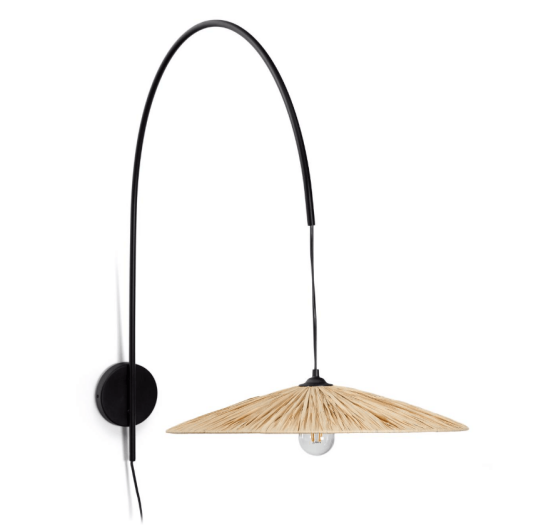 Kave Home Rosella vegglampe natur