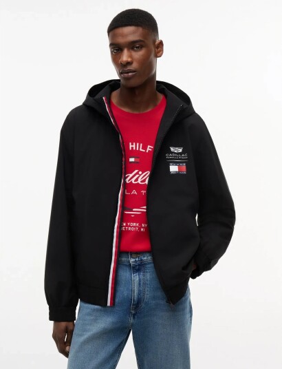 Tommy Hilfiger Th X Cf1 Script Windbreaker Black M Tommy Hilfiger Th X Cf1 Script Windbreaker Black M