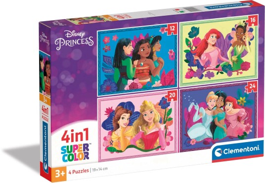 Clementoni Puzzles Disney Princess 4in1 Gulv