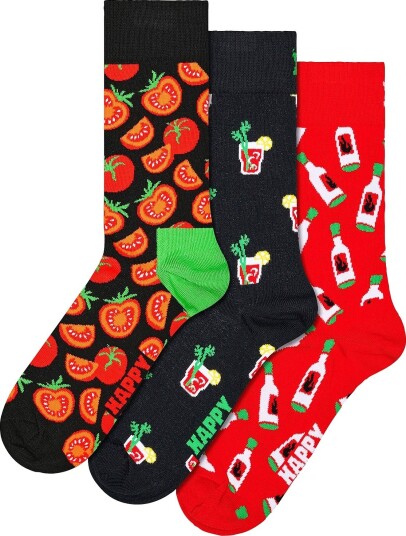 Happy Socks Sokker Bloody Mary Socks Gift Set 3 pack Svart Happy Socks Sokker Bloody Mary Socks Gift Set 3 pack Svart