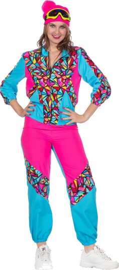 Wilbers & Wilbers 80-talls Neon Skidress Dame Kostyme 46 004412-H-046