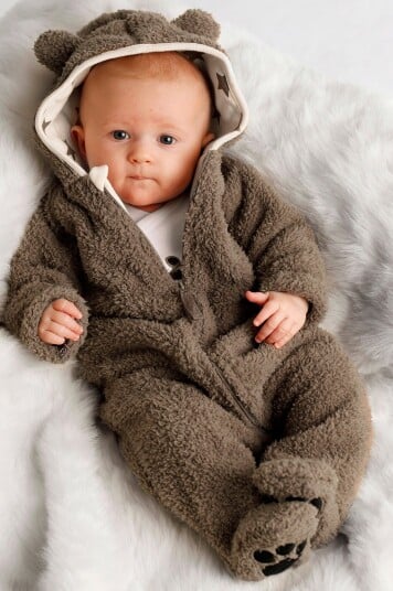 Ellos Collection Overall Teddy med ører Brun