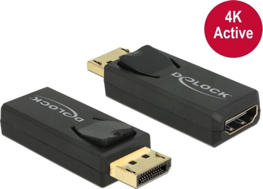 Delock 4K Active DisplayPort til HDMI Adapter - Svart