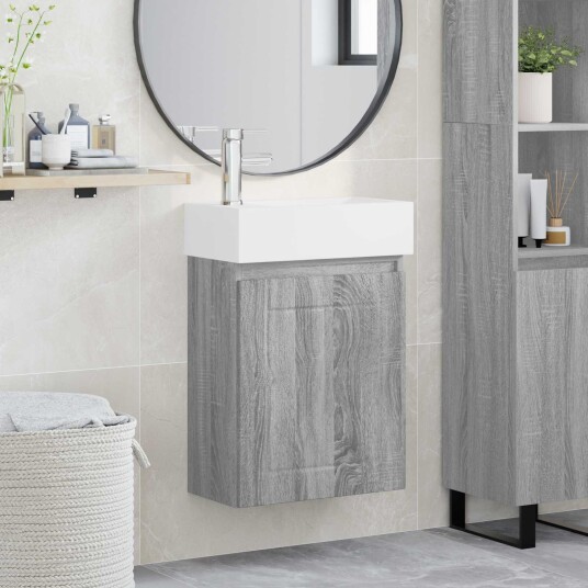Badeværelses enhet med kran Grå Sonoma 45,5 x 25,5 x 84 cm Badeværelses enhet med kran Grå Sonoma 45,5 x 25,5 x 84 cm