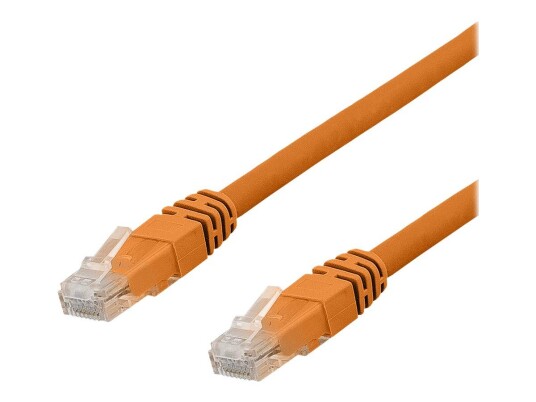 Deltaco 5 m Cat6a U/UTP Koblingskabel Oransje med RJ-45