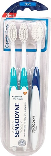 Sensodyne Tannbørster 3-pk. Myk skånsom pleie