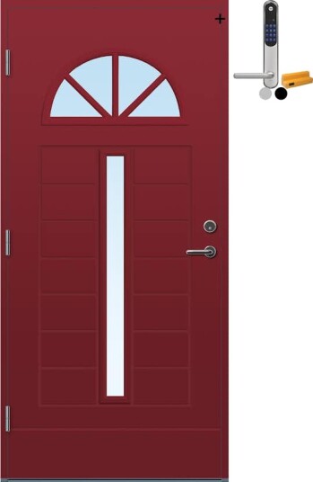 Ytterdør Bygg1 Lyngdal med Yale Doorman Classic Home