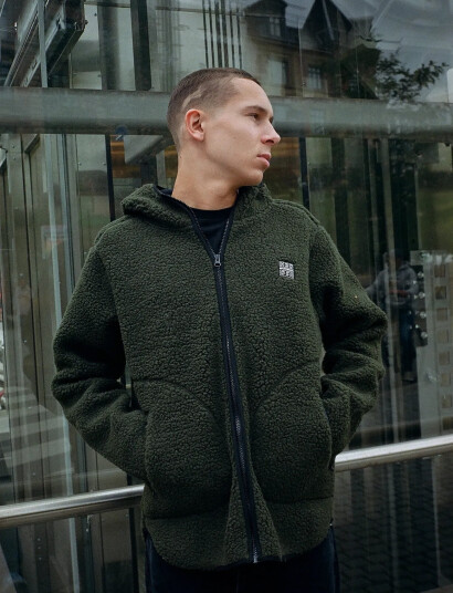 H2O Langli Hooded Pile Jacket - Khaki green - XXL H2O Langli Hooded Pile Jacket - Khaki green - XXL