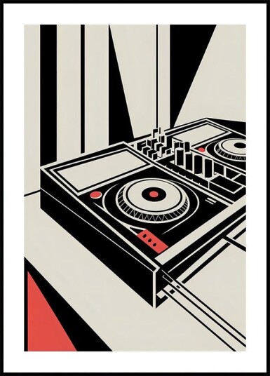 DJ Mixer   Bauhaus Style Plakat Plakat / 100x150cm