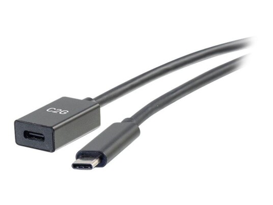 C2G 3ft USB-C to C 3.1 (Gen 2) Male to Female Extension Cable (10Gbps) - USB type C-forlengelseskabel - 24 pin USB-C til 24 pin USB-C - 90 cm